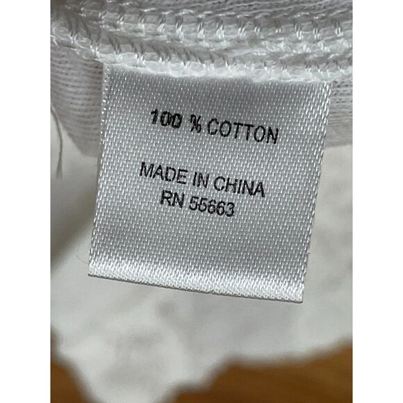 For Cynthia Women's Top Blouse White Cotton L Sleevless Lace Trim Boho Button - Picture 3 of 8